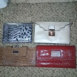 Elegant Beige and Gold,Red,Silver Tiger Print,And White Wallets For Women